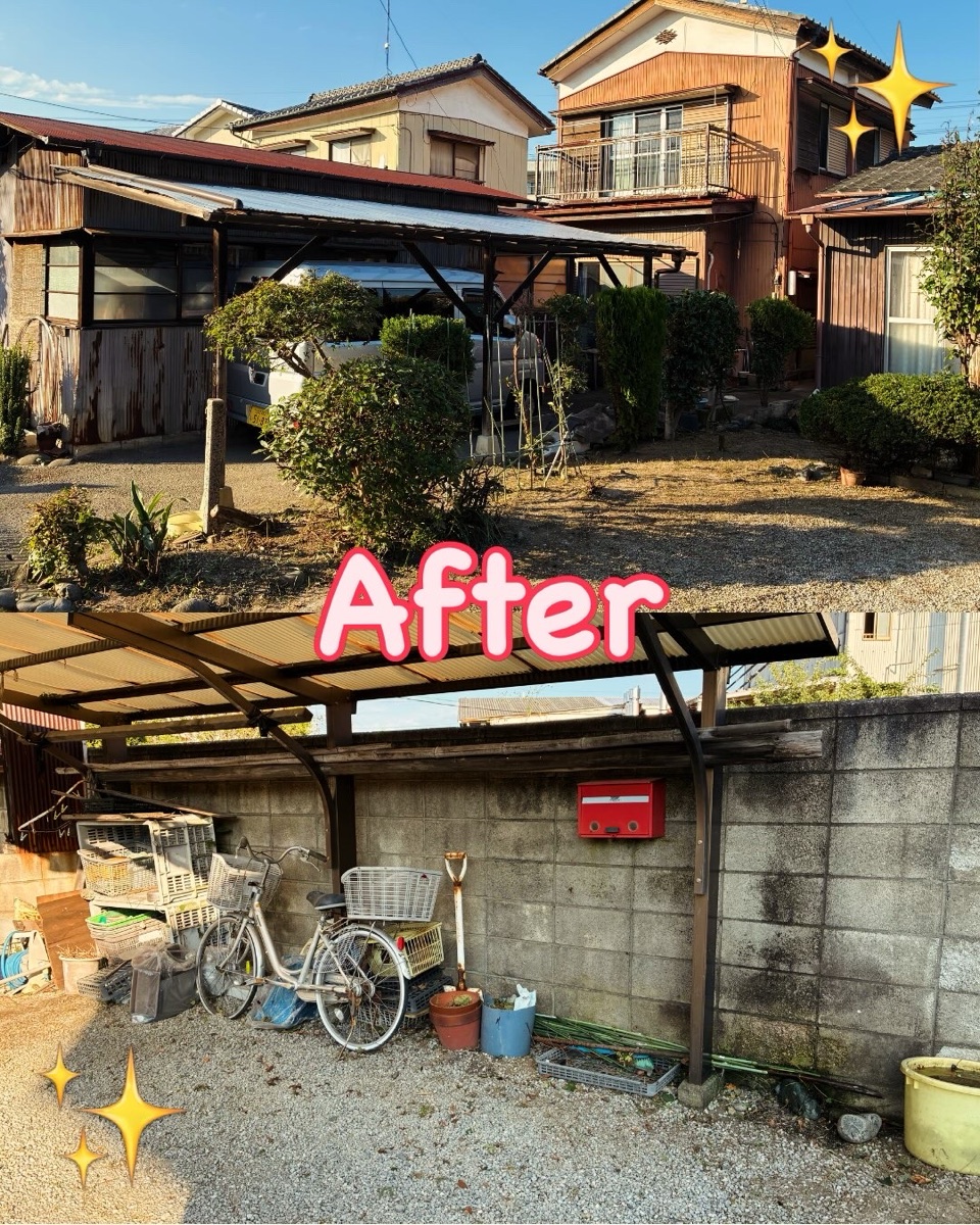 除草作業後のお庭(After)